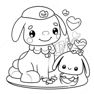 কিউট সিন্নামরোল রঙিন পৃষ্ঠা