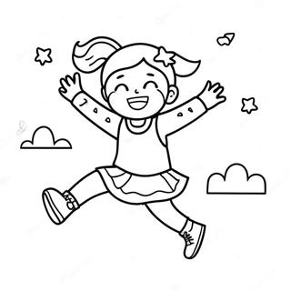 সুন্দর মেয়ে সহজ রঙিন পৃষ্ঠা