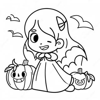 মেয়ে ভ্যাম্পায়ার রঙিন পৃষ্ঠা