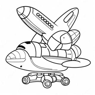 স্পেস শাটল রঙিন পৃষ্ঠা