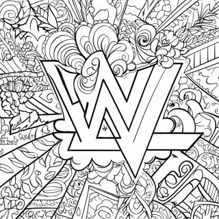 গা Bold ় Wwe লোগো রঙ করার পাতা রঙ করার পাতা