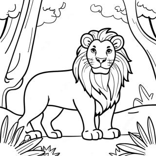 সিংহ রাজা রঙিন পৃষ্ঠা