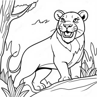 বাস্তবসম্মত সিংহ রঙিন পৃষ্ঠা
